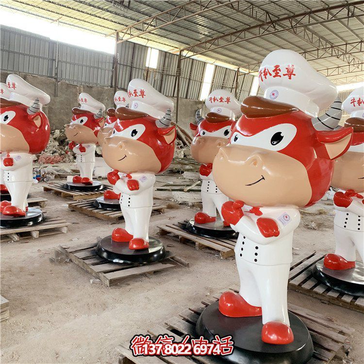 玻璃鋼制卡通公仔門口擺件，吸引人流招攬商場(chǎng)店鋪