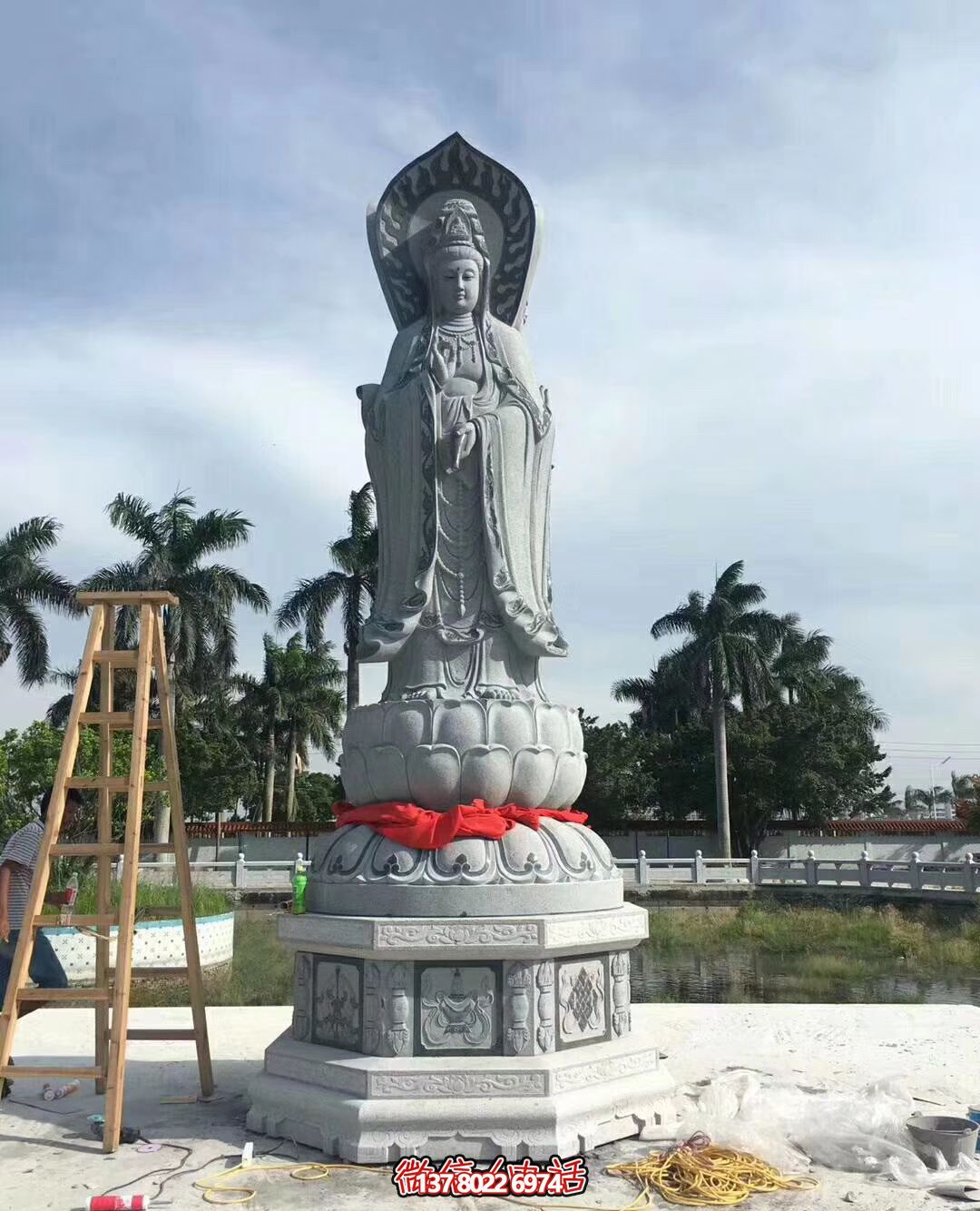 大型石雕觀音景觀雕塑戶外擺件 大型石雕觀音景觀雕塑戶外擺件