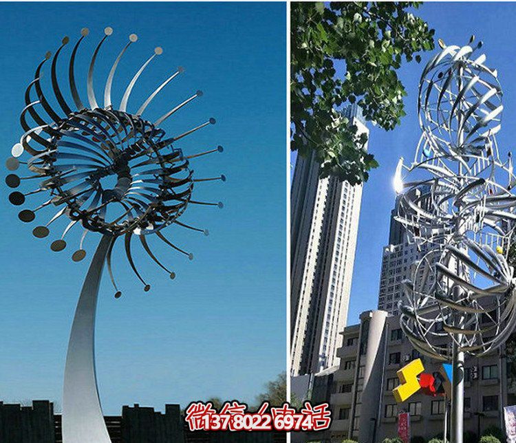 藝術(shù)不銹鋼雕塑——美麗花朵永恒廣場