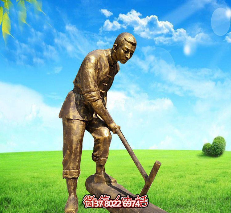 精美的銅雕人物雕塑，點(diǎn)綴花園公園植物園