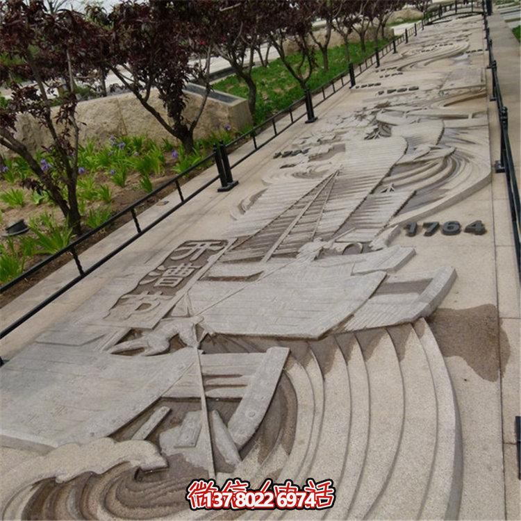 大理石浮雕壁畫，點綴景區廣場裝飾