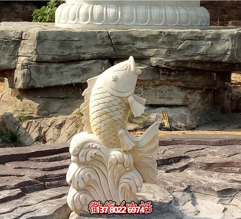 漢白玉石雕塑，點綴公園景觀，增添創(chuàng)意噴水裝置