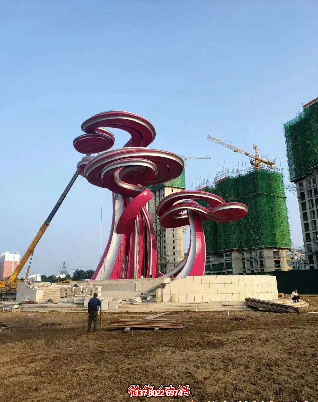 玻璃鋼祥云彩繪雕塑，個性創意景區裝飾