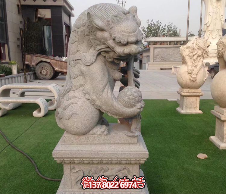 公園里創意獨角獸石雕塑 公園里創意獨角獸石雕塑