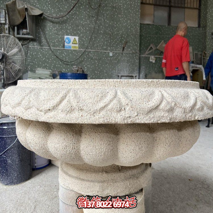 精美石雕園林景觀花盆雕塑，增添戶(hù)外活力