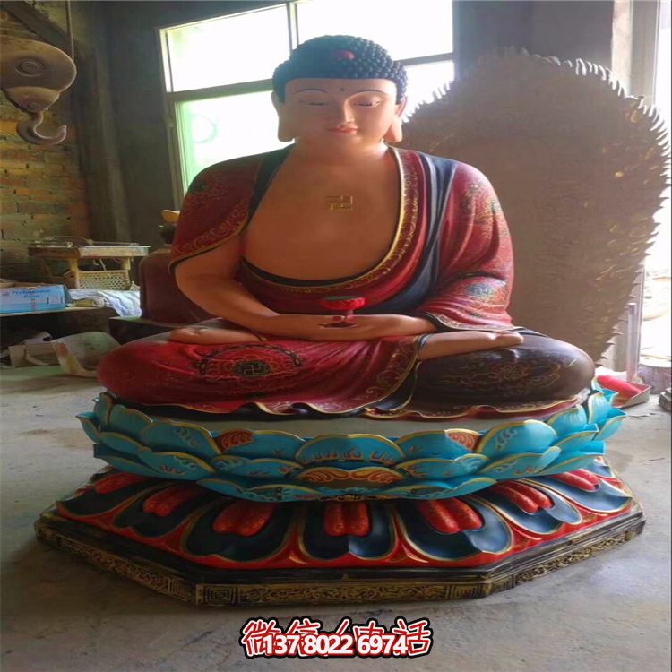 玻璃鋼雕塑彩繪——供奉三圣，傳承景區寺廟燦爛文化