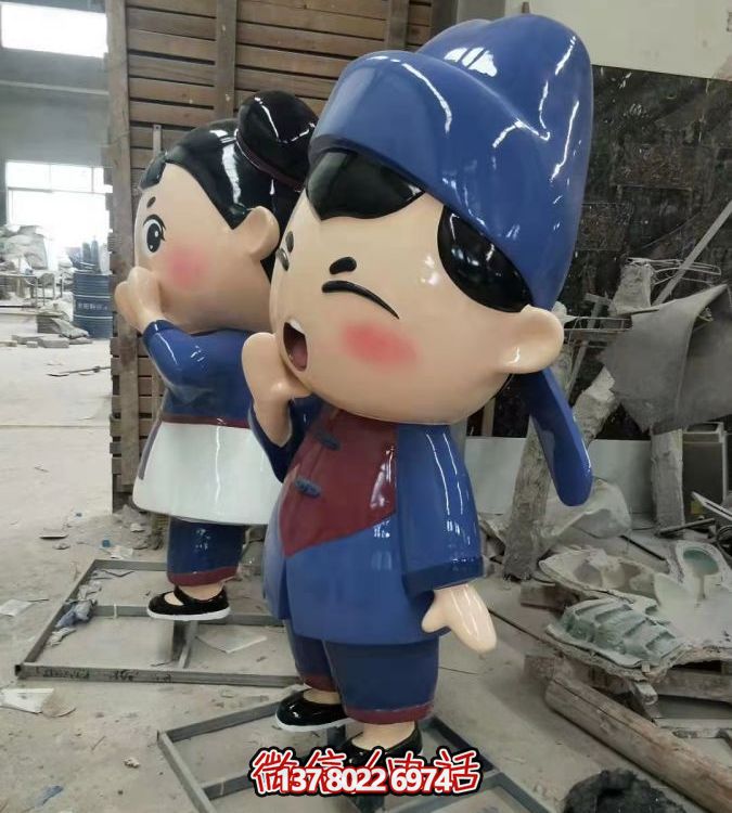 古典風(fēng)格玻璃鋼飯店門(mén)口卡通人偶擺件