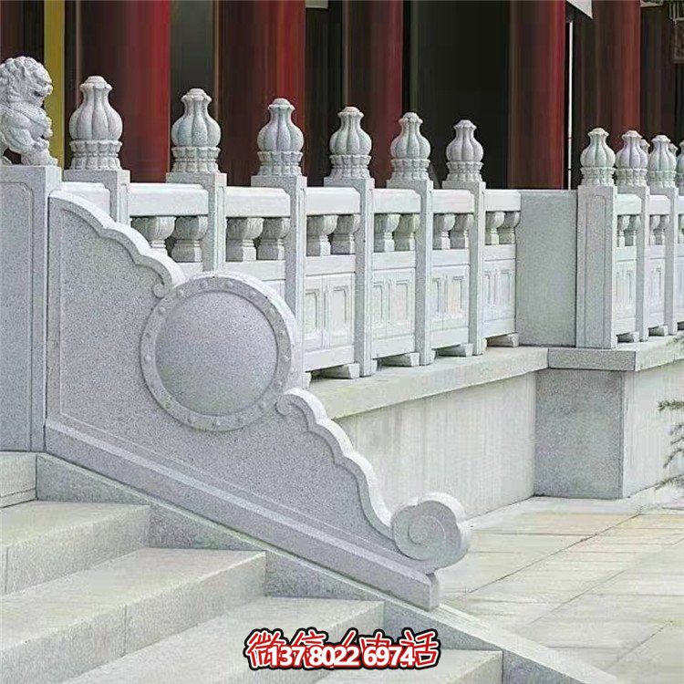 精美石雕欄桿欄板，點綴景區景點，增添園林雕塑之美