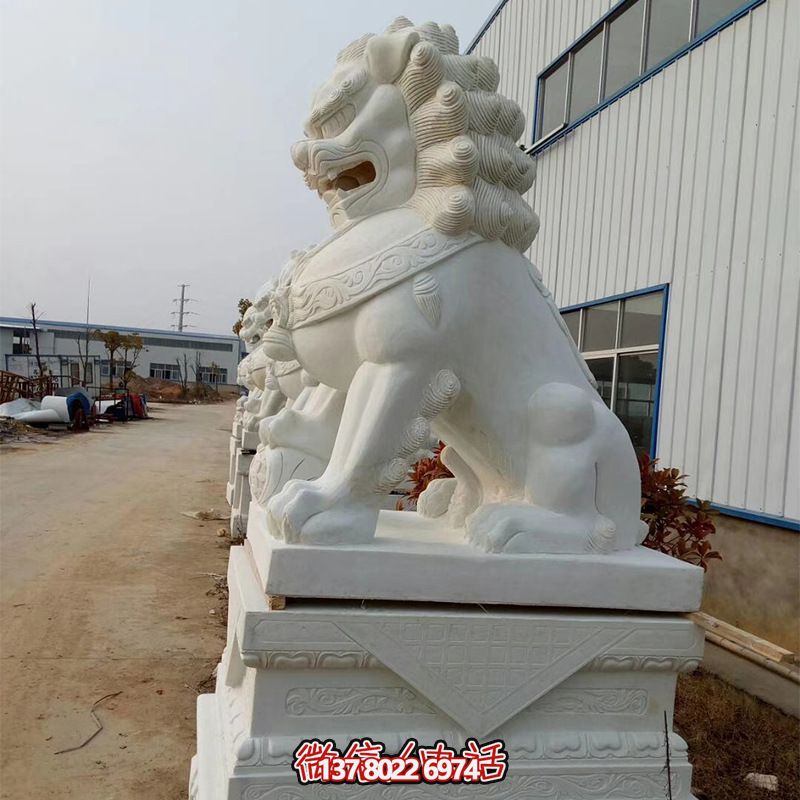 高品質石雕麒麟雕塑，點綴企業(yè)公司大門口，增添鎮(zhèn)宅財運