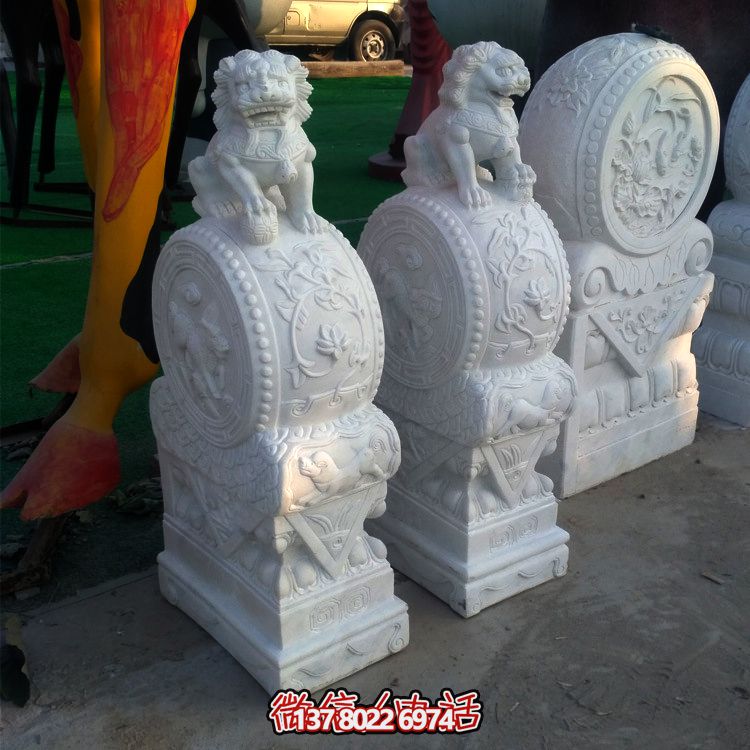 濃縮漢文化,以仿古建筑漢白玉雕塑裝點宮殿門墩 濃縮漢文化,以仿古建筑漢白玉雕塑裝點宮殿門墩