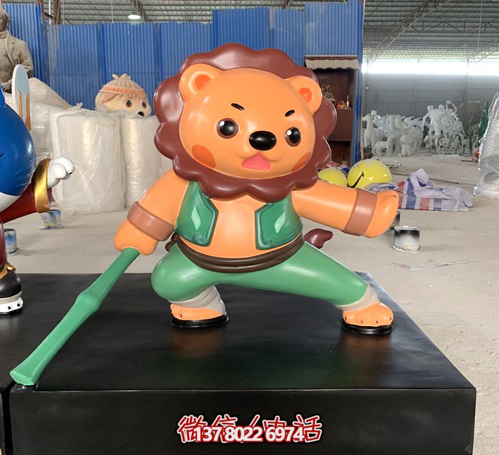 公園廣場功夫玻璃鋼卡通老虎人偶造型雕塑 公園廣場功夫玻璃鋼卡通老虎人偶造型雕塑