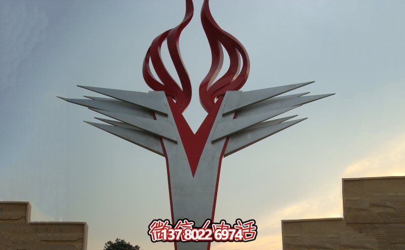 公園創意不銹鋼抽象火炬雕塑 公園創意不銹鋼抽象火炬雕塑