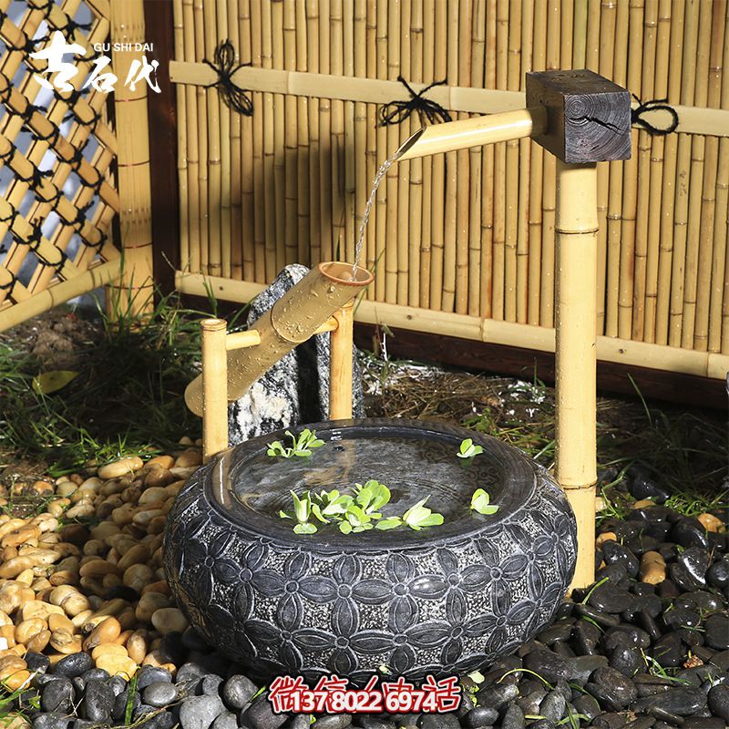 戶外魚缸景觀水槽庭院創意石盆缽流水擺件石槽裝飾擺件 戶外魚缸景觀水槽庭院創意石盆缽流水擺件石槽裝飾擺件