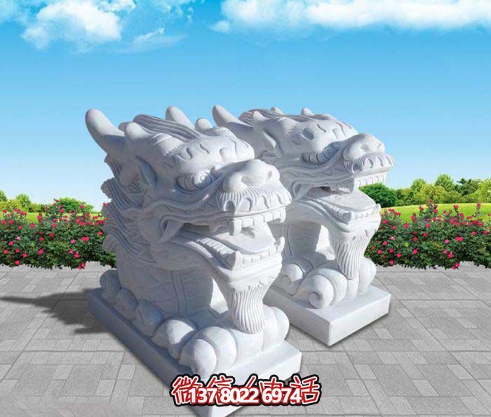 漢白玉噴水龍頭公園噴泉石雕 漢白玉噴水龍頭公園噴泉石雕