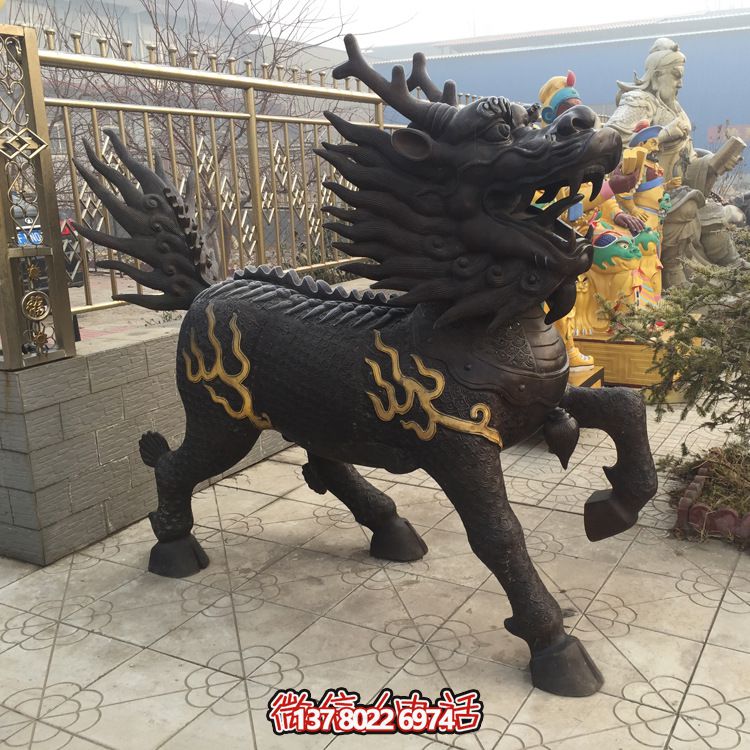 景區(qū)大型仿真動(dòng)物景觀不銹鋼仿銅麒麟雕塑 景區(qū)大型仿真動(dòng)物景觀不銹鋼仿銅麒麟雕塑