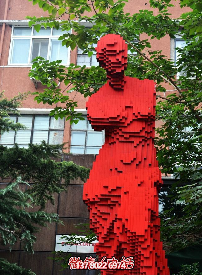 不銹鋼抽象街邊景觀紅色維納斯雕塑 不銹鋼抽象街邊景觀紅色維納斯雕塑