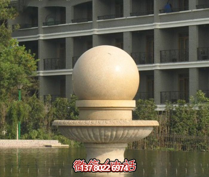 公園景觀小型風水球噴泉石雕 公園景觀小型風水球噴泉石雕