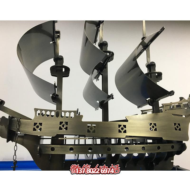 室內(nèi)裝飾擺放鍛造切面不銹鋼船雕塑 室內(nèi)裝飾擺放鍛造切面不銹鋼船雕塑