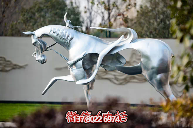 公園景區抽象不銹鋼馬雕塑 公園景區抽象不銹鋼馬雕塑