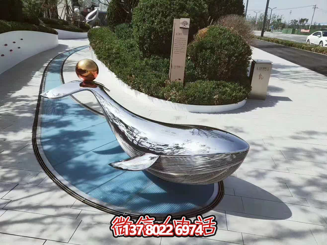 公園街道創意不銹鋼水中游泳的海豚雕塑 公園街道創意不銹鋼水中游泳的海豚雕塑