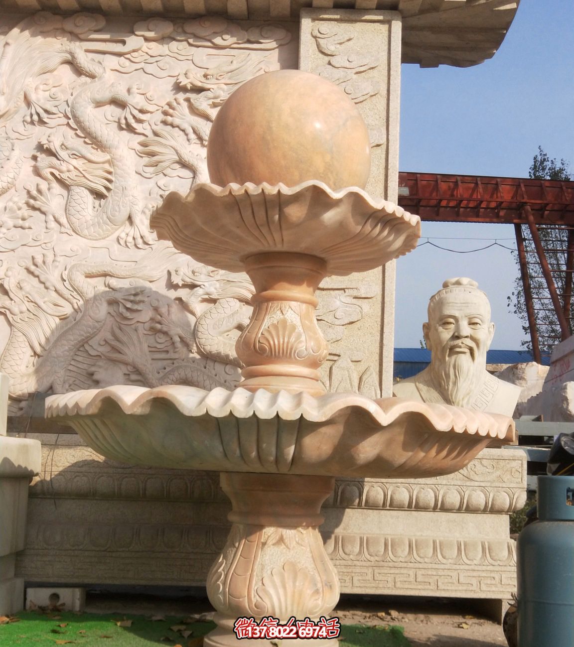 公園廣場(chǎng)晚霞紅石大風(fēng)水球噴泉雕塑 公園廣場(chǎng)晚霞紅石大風(fēng)水球噴泉雕塑